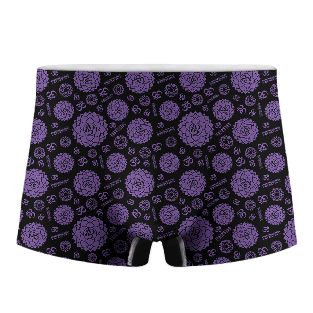 Sahasrara Chakra Pattern Print Men's Boxer Briefs