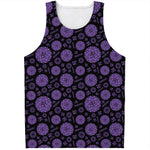 Sahasrara Chakra Pattern Print Men's Tank Top