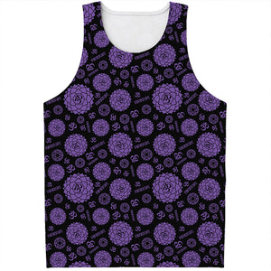 Sahasrara Chakra Pattern Print Men's Tank Top