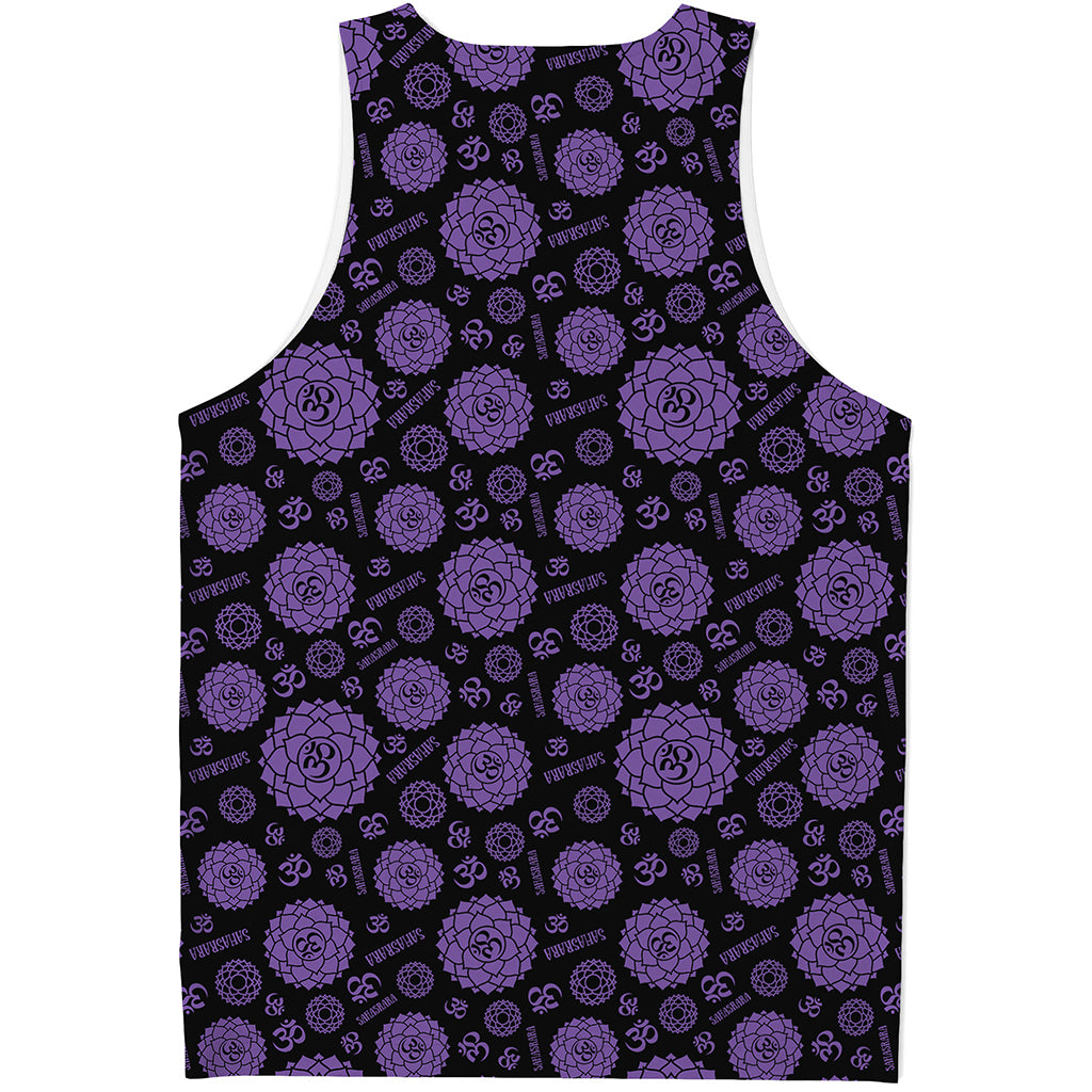 Sahasrara Chakra Pattern Print Men's Tank Top