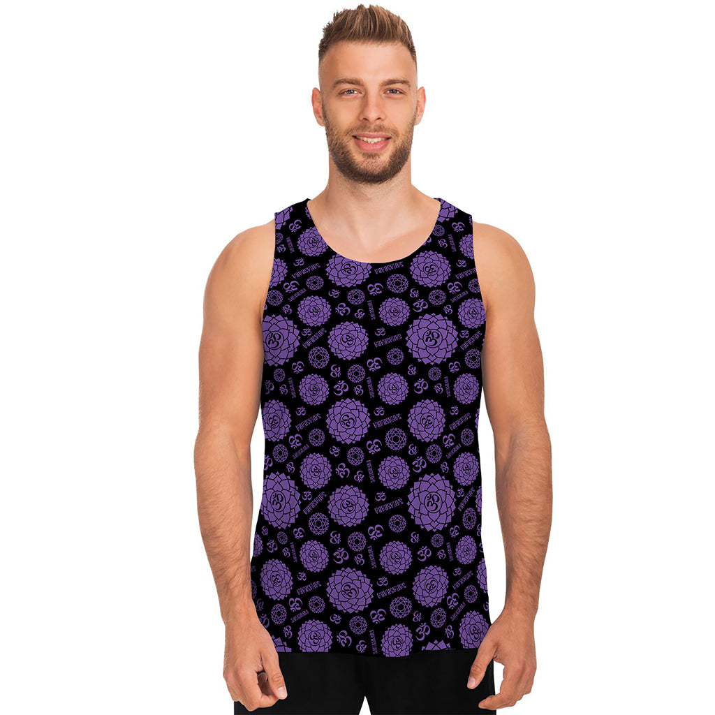 Sahasrara Chakra Pattern Print Men's Tank Top