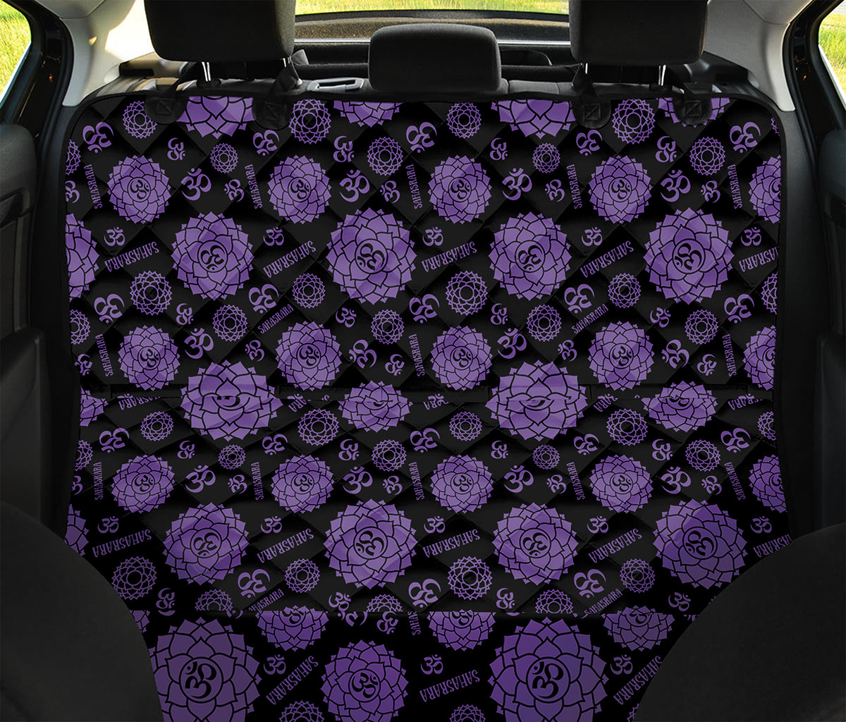 Sahasrara Chakra Pattern Print Pet Car Back Seat Cover