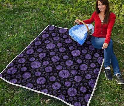 Sahasrara Chakra Pattern Print Quilt