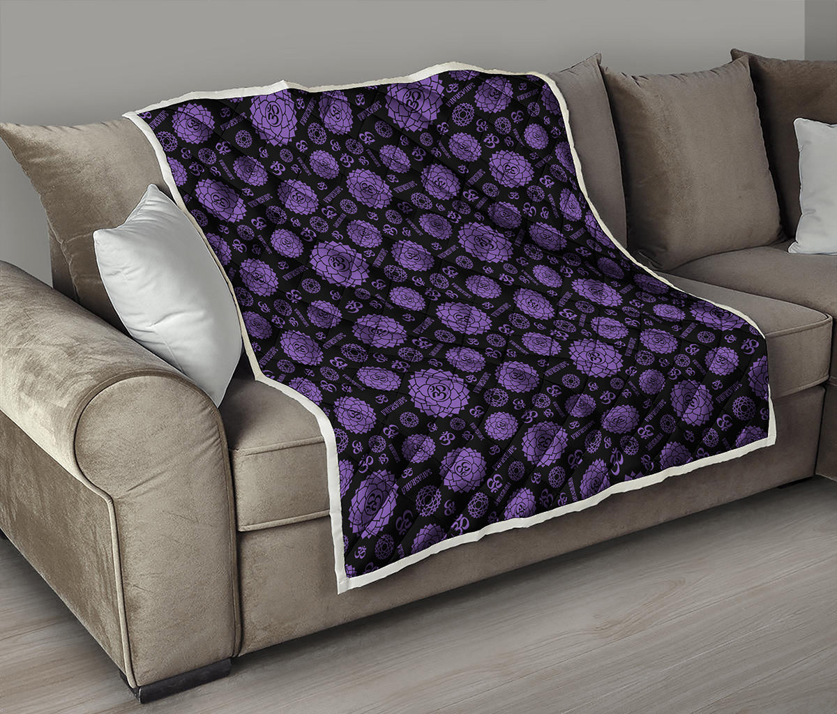 Sahasrara Chakra Pattern Print Quilt