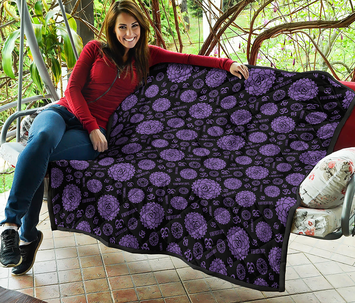 Sahasrara Chakra Pattern Print Quilt