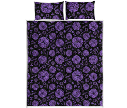 Sahasrara Chakra Pattern Print Quilt Bed Set
