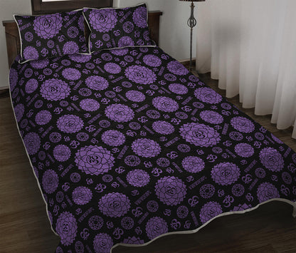 Sahasrara Chakra Pattern Print Quilt Bed Set