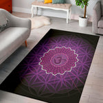 Sahasrara Chakra Spiritual Print Area Rug