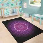 Sahasrara Chakra Spiritual Print Area Rug