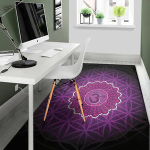 Sahasrara Chakra Spiritual Print Area Rug