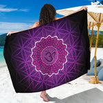 Sahasrara Chakra Spiritual Print Beach Sarong Wrap