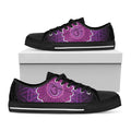 Sahasrara Chakra Spiritual Print Black Low Top Sneakers