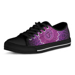 Sahasrara Chakra Spiritual Print Black Low Top Shoes 