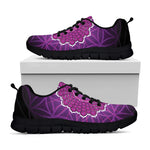 Sahasrara Chakra Spiritual Print Black Sneakers