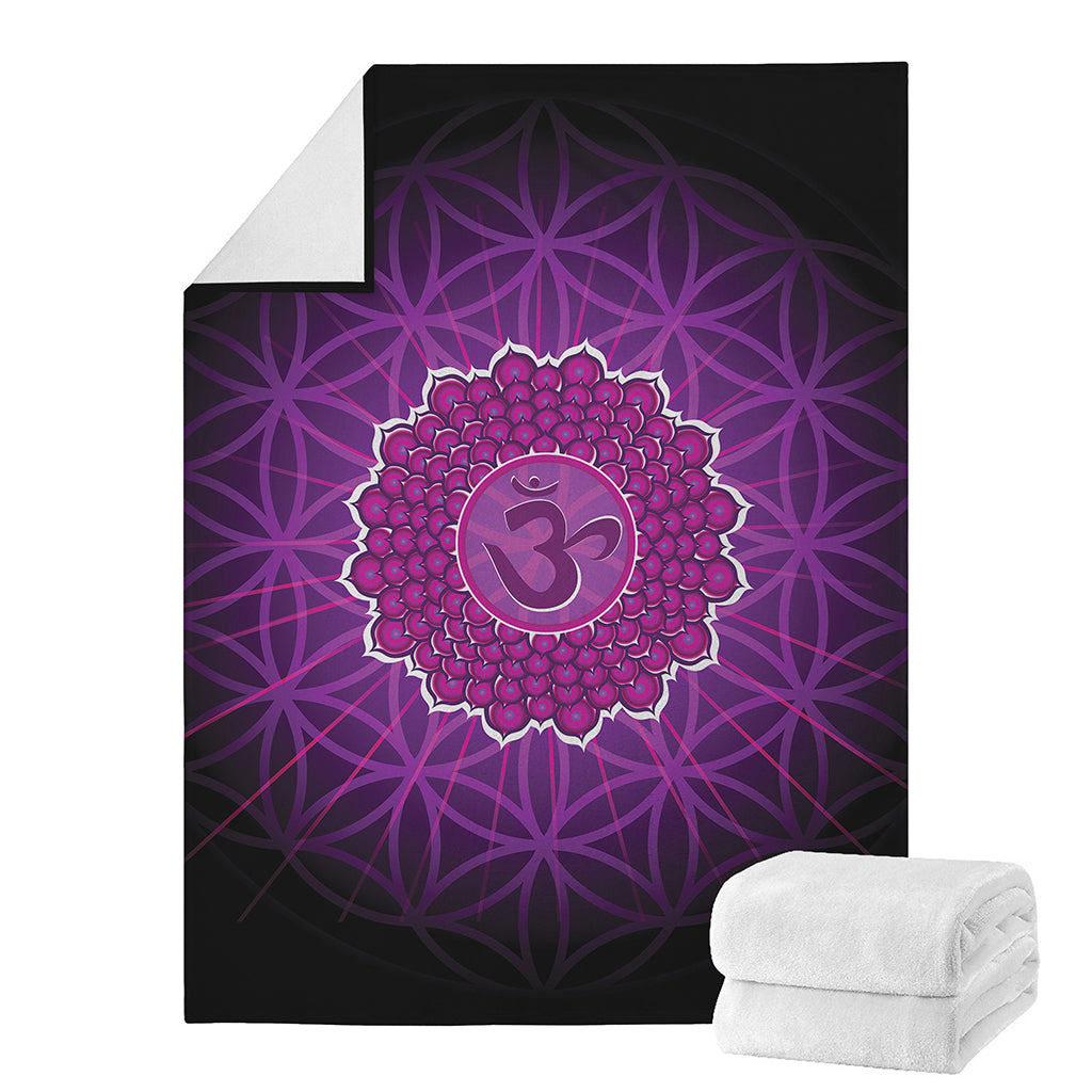 Sahasrara Chakra Spiritual Print Blanket