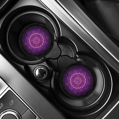 Sahasrara Chakra Spiritual Print Car Coasters