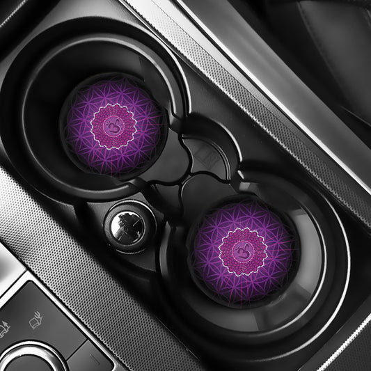 Sahasrara Chakra Spiritual Print Car Coasters