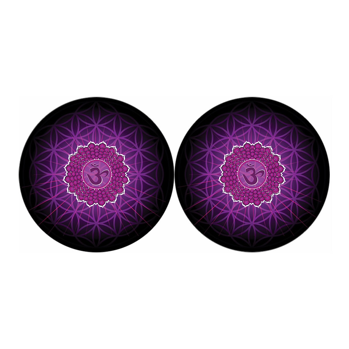 Sahasrara Chakra Spiritual Print Car Coasters
