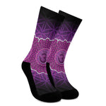 Sahasrara Chakra Spiritual Print Crew Socks