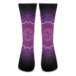 Sahasrara Chakra Spiritual Print Crew Socks