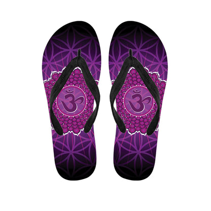 Sahasrara Chakra Spiritual Print Flip Flops