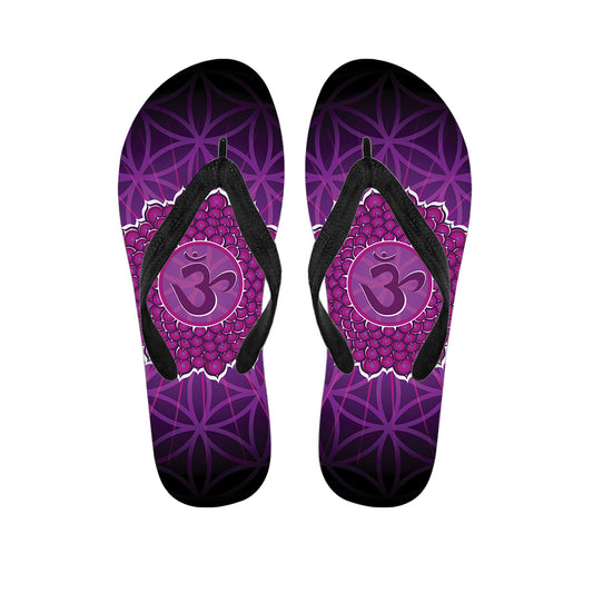 Sahasrara Chakra Spiritual Print Flip Flops