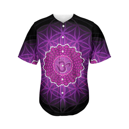 Sahasrara Chakra Spiritual Print Men's Baseball Jersey