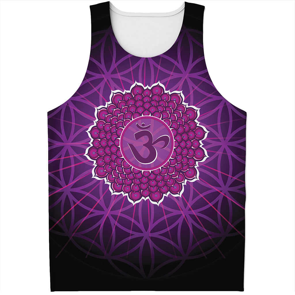 Sahasrara Chakra Spiritual Print Men's Tank Top