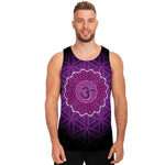 Sahasrara Chakra Spiritual Print Men's Tank Top