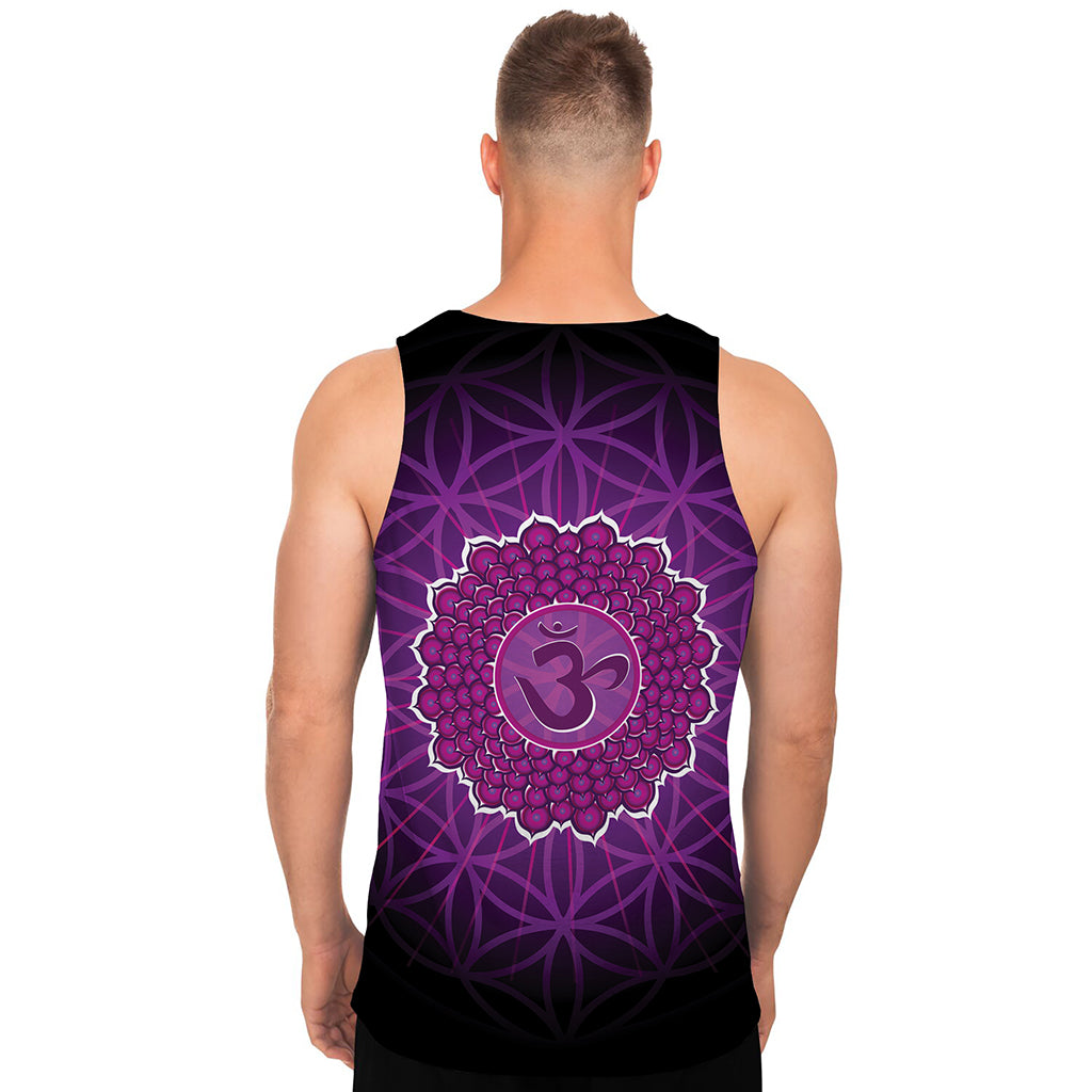 Sahasrara Chakra Spiritual Print Men's Tank Top