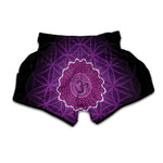 Sahasrara Chakra Spiritual Print Muay Thai Boxing Shorts