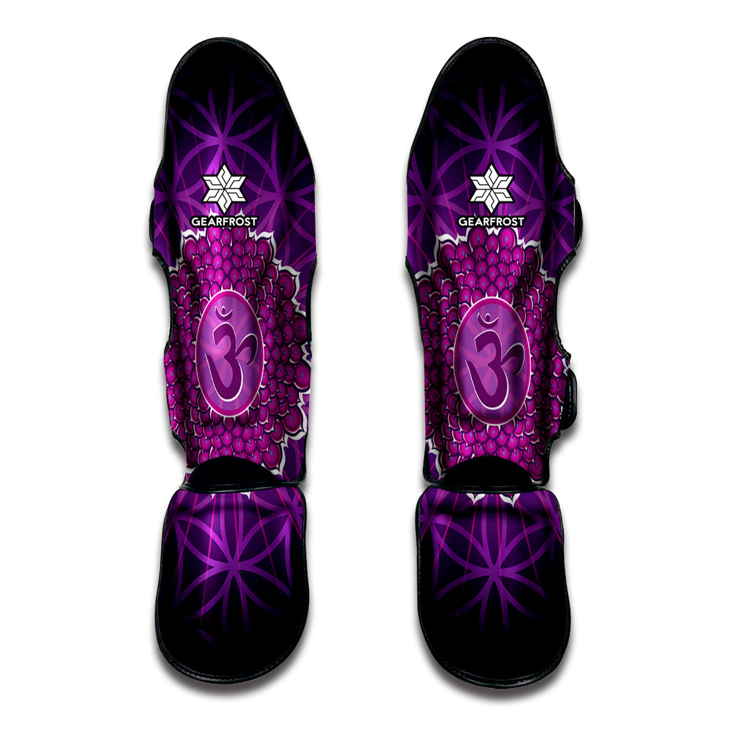 Sahasrara Chakra Spiritual Print Muay Thai Shin Guard