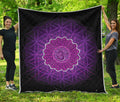 Sahasrara Chakra Spiritual Print Quilt