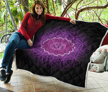 Sahasrara Chakra Spiritual Print Quilt