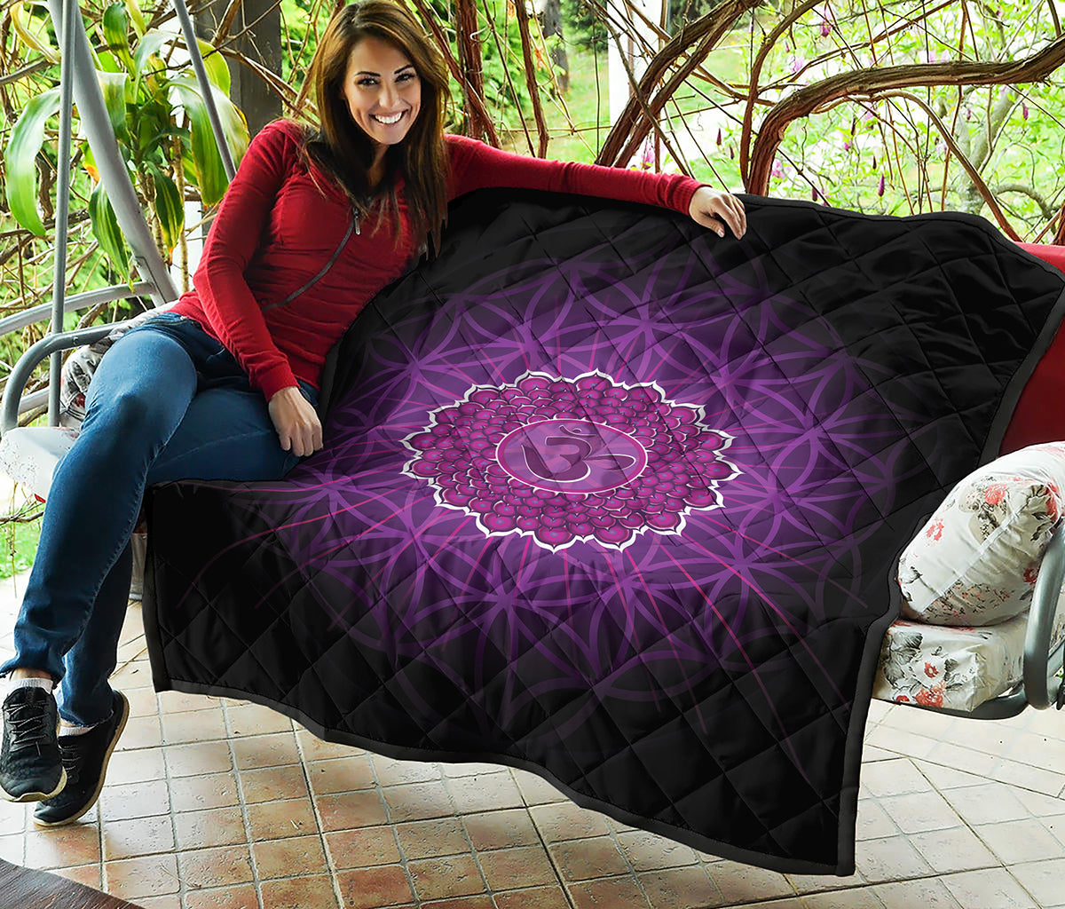 Sahasrara Chakra Spiritual Print Quilt