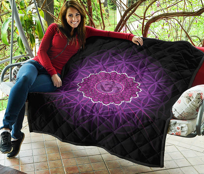 Sahasrara Chakra Spiritual Print Quilt