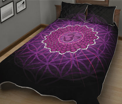 Sahasrara Chakra Spiritual Print Quilt Bed Set