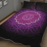 Sahasrara Chakra Spiritual Print Quilt Bed Set