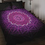 Sahasrara Chakra Spiritual Print Quilt Bed Set
