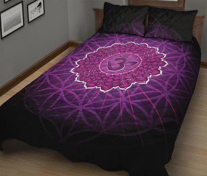 Sahasrara Chakra Spiritual Print Quilt Bed Set