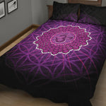 Sahasrara Chakra Spiritual Print Quilt Bed Set