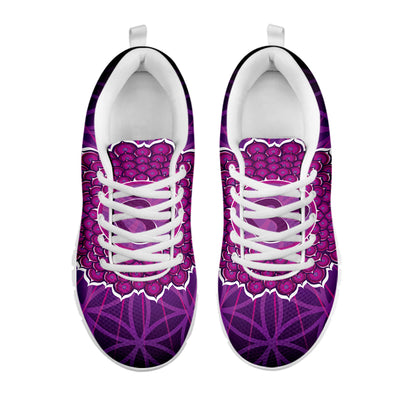 Sahasrara Chakra Spiritual Print White Sneakers