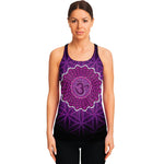 Sahasrara Chakra Spiritual Print Women's Racerback Tank Top