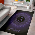 Sahasrara Chakra Symbol Print Area Rug