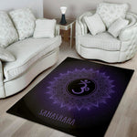 Sahasrara Chakra Symbol Print Area Rug