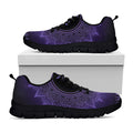 Sahasrara Chakra Symbol Print Black Running Shoes