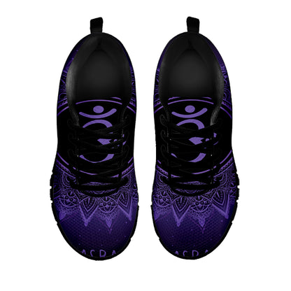 Sahasrara Chakra Symbol Print Black Sneakers