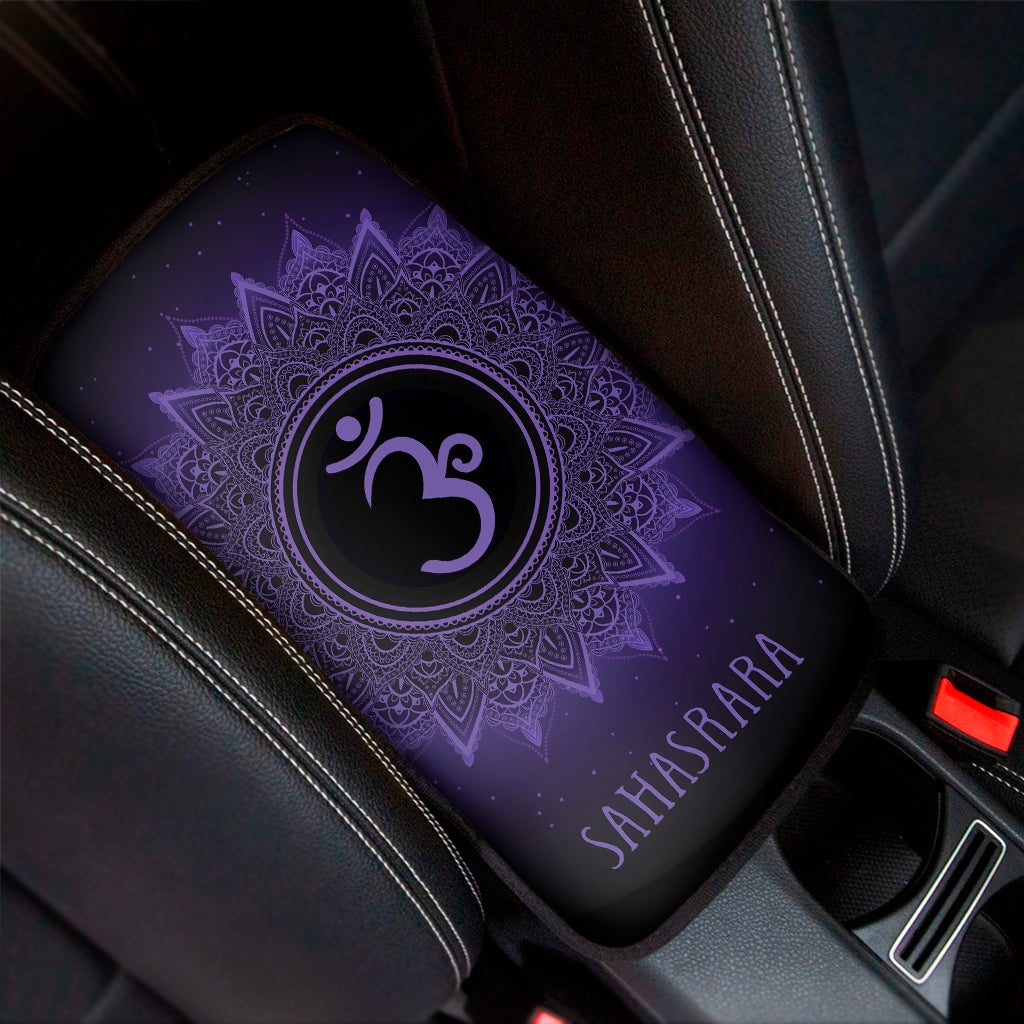 Sahasrara Chakra Symbol Print Car Center Console Cover