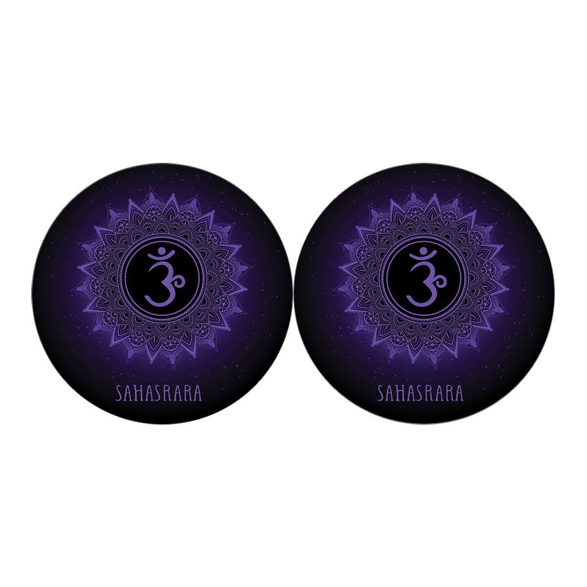 Sahasrara Chakra Symbol Print Car Coasters