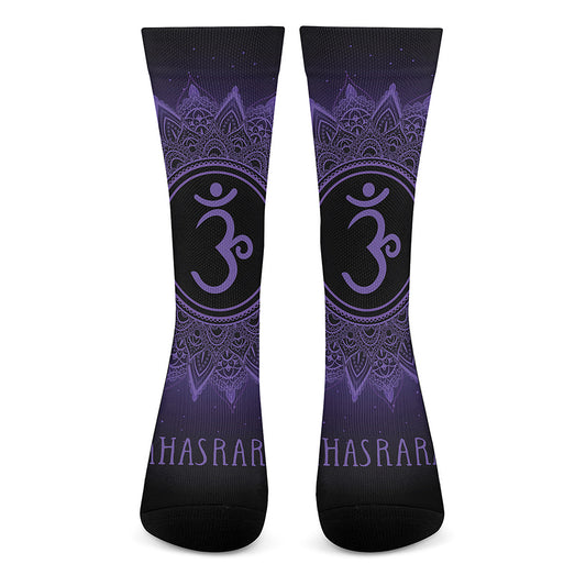 Sahasrara Chakra Symbol Print Crew Socks